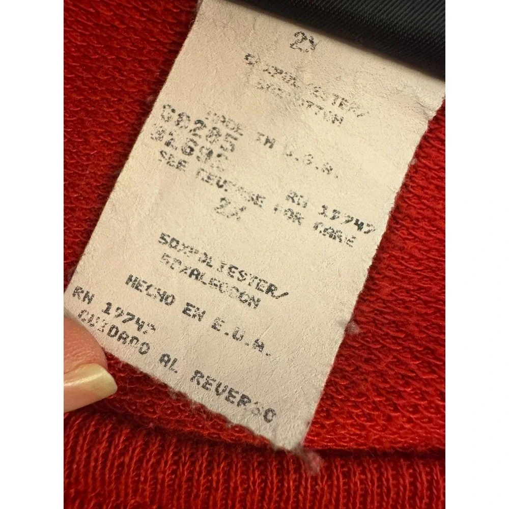 Vintage Mickey Unlimited 2X Red Graphic Oversized Sweater Long Sleeved Shirt Y2K